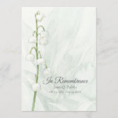 Vreedzame Lelie-van-dal Funeraire Herdenkingsdiens Programmakaart (Voorkant)