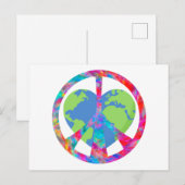 Vreedzame liefdevolle aarde ansichtkaart briefkaart (Voorkant / Achterkant)