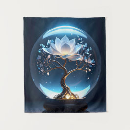 Vreedzame Lotus Sphere Tapestry Wandkleed