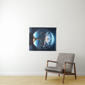 Vreedzame Lotus Sphere Tapestry Wandkleed (In Situ (horizontaal))