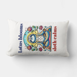 Vreedzame Luiaard Meditatie met Lotus Bloemen Kussen