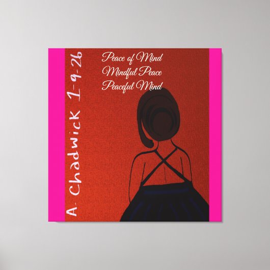 Vreedzame Mantra  Canvas Afdruk (Voorkant)