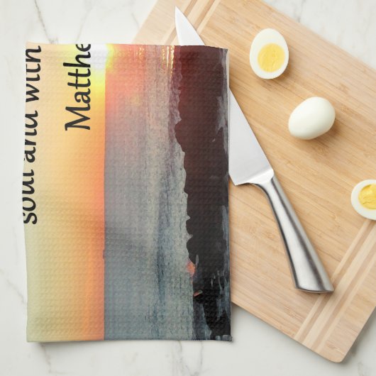 VREEDZAME MATTHEÜS 22:37 ZONSOPGANG SCHRIFT ONTWER THEEDOEK (Quarter Fold)