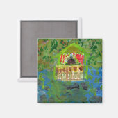 Vreedzame mediation paviljoen magneet (Voorkant / Achterkant)