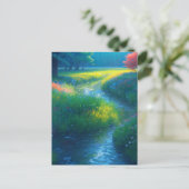 Vreedzame Melodie van een Stroom Feestdagenkaart (Staand voorkant)