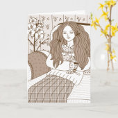 Vreedzame Middag Kaart (Gele Bloem)