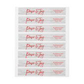 Vreedzame monogram omhullende retouradreslabels (Vel)