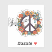 Vreedzame muziek waterdicht sticker (Vel)