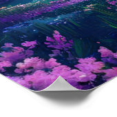 Vreedzame nacht in de bergen poster (Hoek)