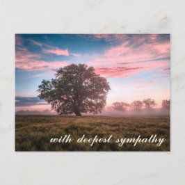 Vreedzame natuur scène boom zonsondergang zonsopga briefkaart