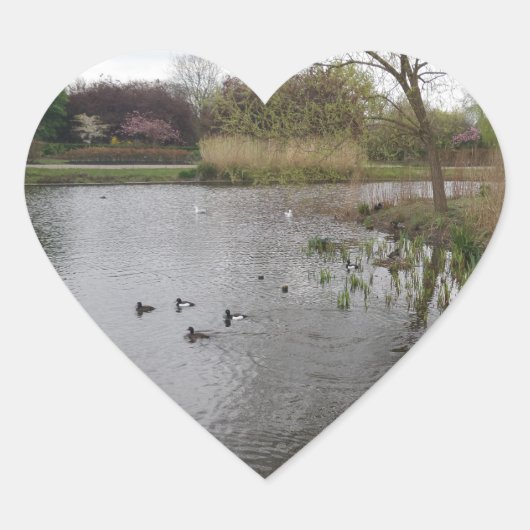 Vreedzame Natuur Sticker hart (Voorkant)