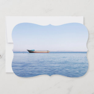 Vreedzame Oceaan & Eenzame Boot Fijne Kunst Foto Kaart