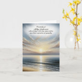 Vreedzame Oceaan Ochtend Sympathie Dankjewel Kaart (Gele Bloem)