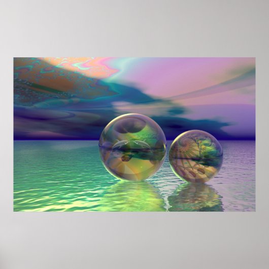 Vreedzame oceaan poster (Voorkant)