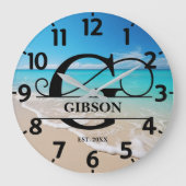 Vreedzame Oceaanfront G Monogram Grote Klok (Voorkant)