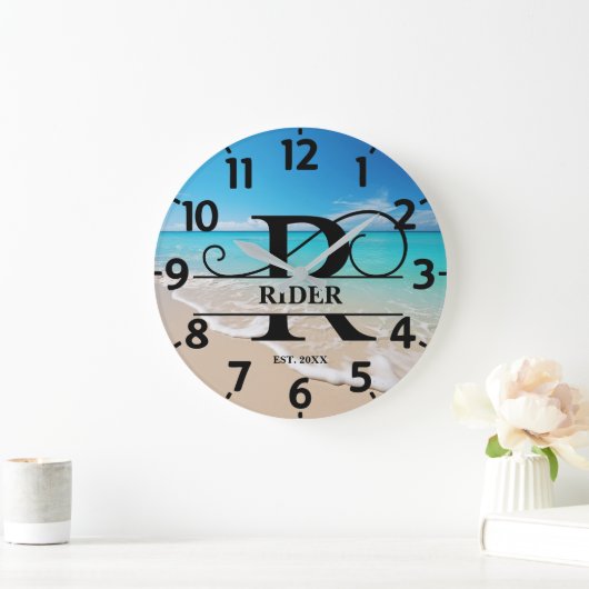 Vreedzame Oceaanfront R Monogram Grote Klok (Huis)
