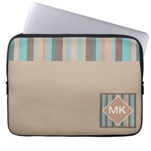Vreedzame OceaanStrepen Laptop Sleeve