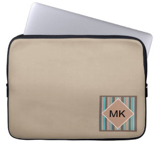 Vreedzame OceaanStrepen Laptop Sleeve