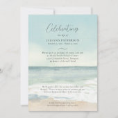 Vreedzame Ocean Beach Viering van het leven Foto Kaart (Voorkant)