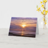 Vreedzame Ocean Sunset John 14:27 Gedachten Prayer Kaart (Gele Bloem)