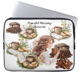 Vreedzame Ochtendmomenten Handdoek Laptop Sleeve