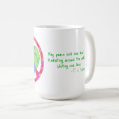 Vreedzame omhelzing aarde koffiemok (Voorkant rechts)