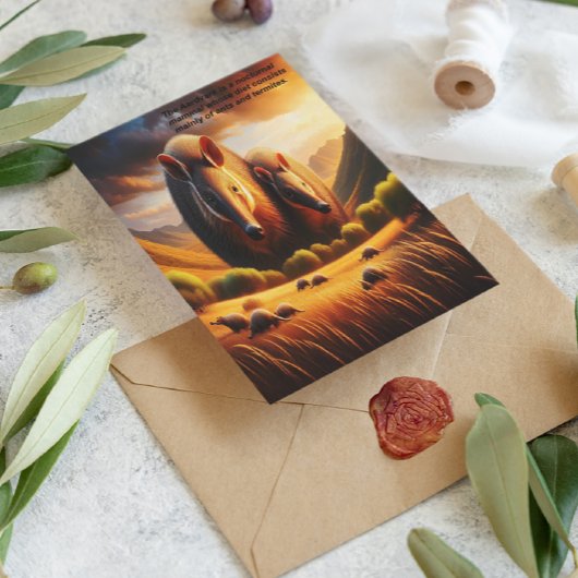 Vreedzame ontmoeting: twee Aardvarken in idyllisch Briefkaart