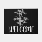 Vreedzame opwelkomstmat van Aziatische bamboe Deurmat (Voorkant)
