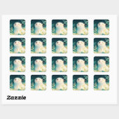 Vreedzame Otter Sticker met Bloemen (Vel)