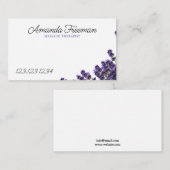Vreedzame Paarse lavendelmassage Visitekaartje (Voorkant / Achterkant)