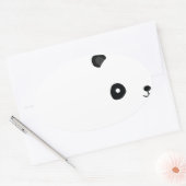 Vreedzame Panda Ovale Sticker (Envelop)