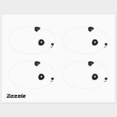 Vreedzame Panda Ovale Sticker (Vel)
