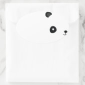 Vreedzame Panda Ovale Sticker (Tas)