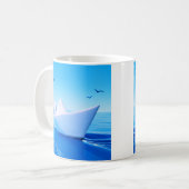 Vreedzame Papieren Boot Koffiemok (Voorkant links)
