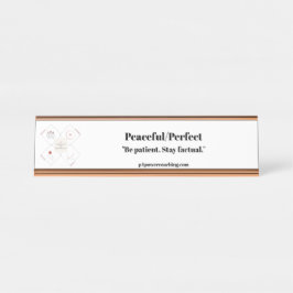 Vreedzame/Perfecte Roze Gouden Bureaublad Plaque Bureau Naambordje