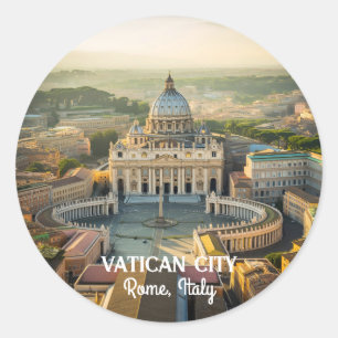 Vreedzame plekken in Vaticaanstad, Italië die je l Ronde Sticker