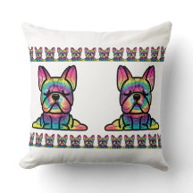 Vreedzame poten: Yoga Bulldog in Tie Dye Kleuren
