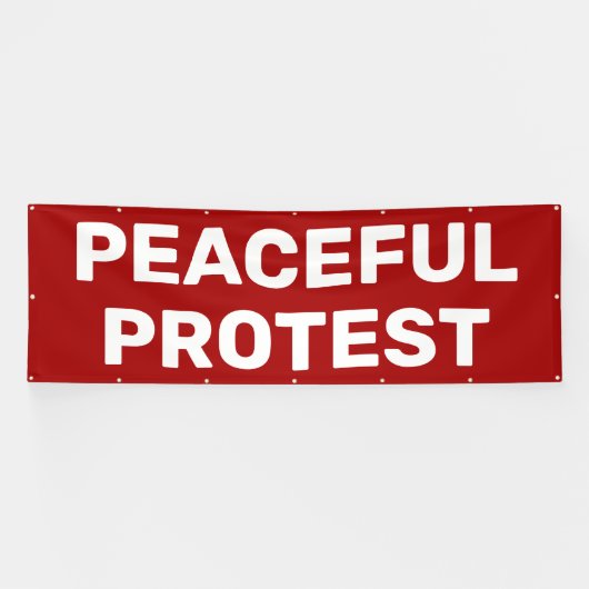 vreedzame protestbanner spandoek (Horizontaal)