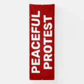 vreedzame protestbanner spandoek (Verticaal)