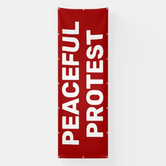 vreedzame protestbanner spandoek (Verticaal)