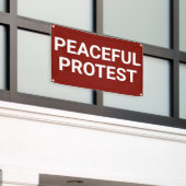 vreedzame protestbanner spandoek (Buitenkant Gebouw)