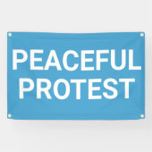 vreedzame protestbanner spandoek (Horizontaal)