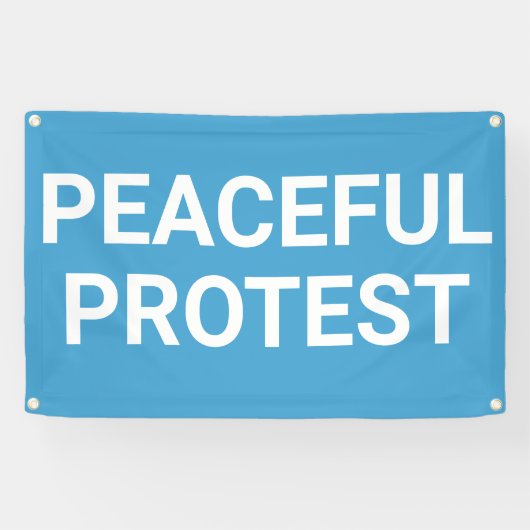 vreedzame protestbanner spandoek (Horizontaal)