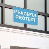 vreedzame protestbanner spandoek (Buitenkant Gebouw)