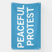 vreedzame protestbanner spandoek (Verticaal)