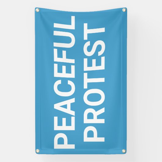vreedzame protestbanner spandoek (Verticaal)