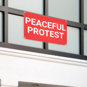 vreedzame protestbanner spandoek (Buitenkant Gebouw)