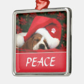Vreedzame pup metalen ornament (Links)