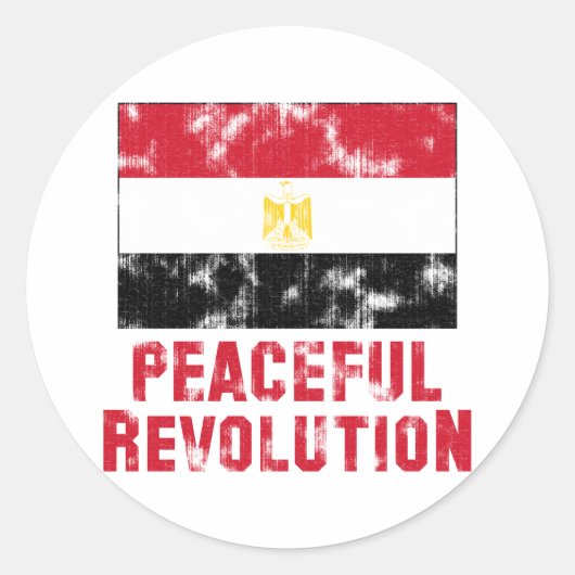 Vreedzame Revolutie  Ronde Sticker (Voorkant)