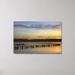 Vreedzame River Scene Canvas Afdruk
